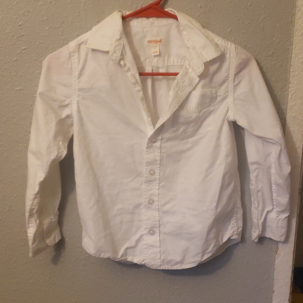Boys white button down